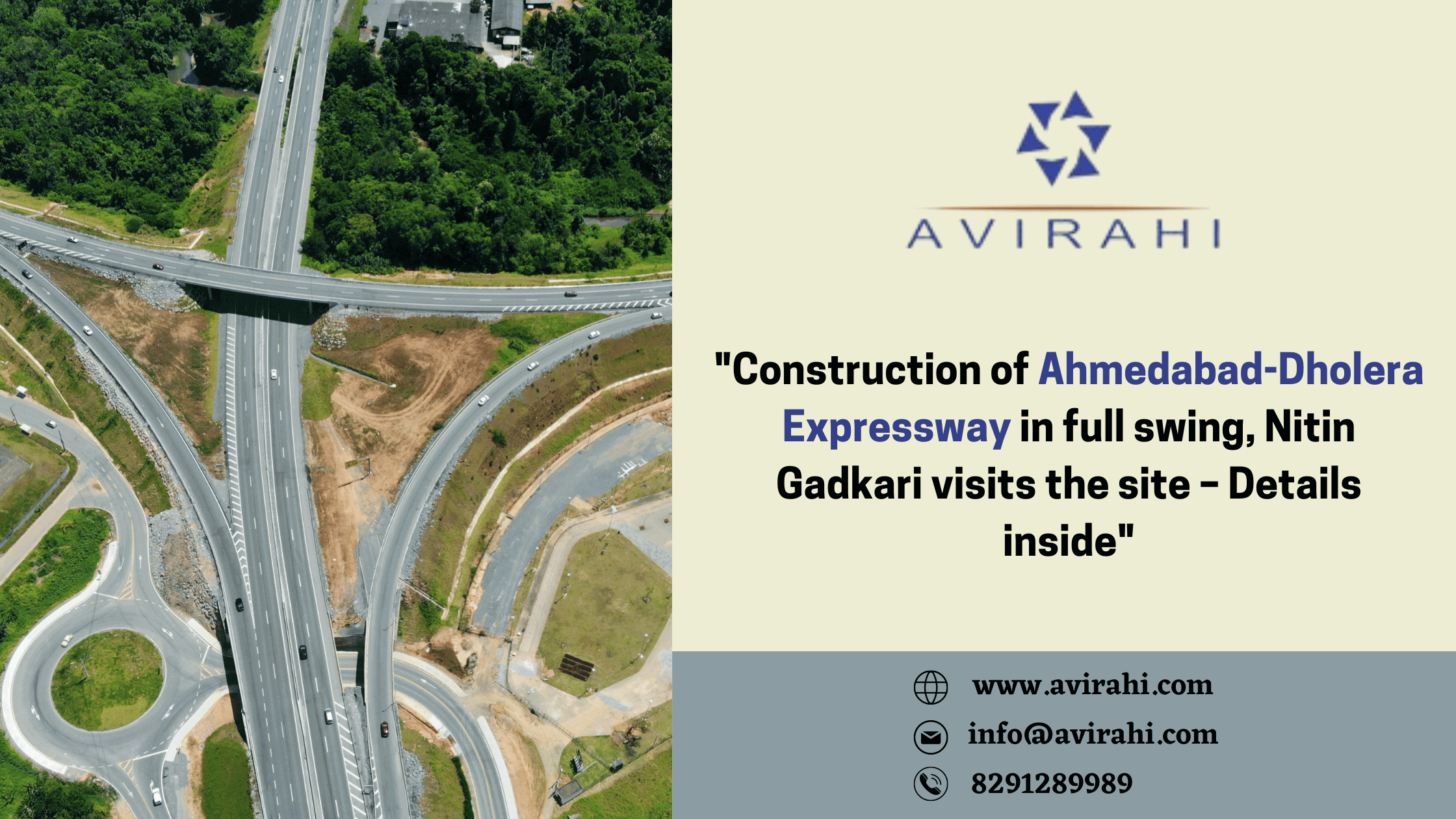 Construction of Ahmedabad-Dholera Expressway in full swing, Nitin Gadkari visits the site – Details inside